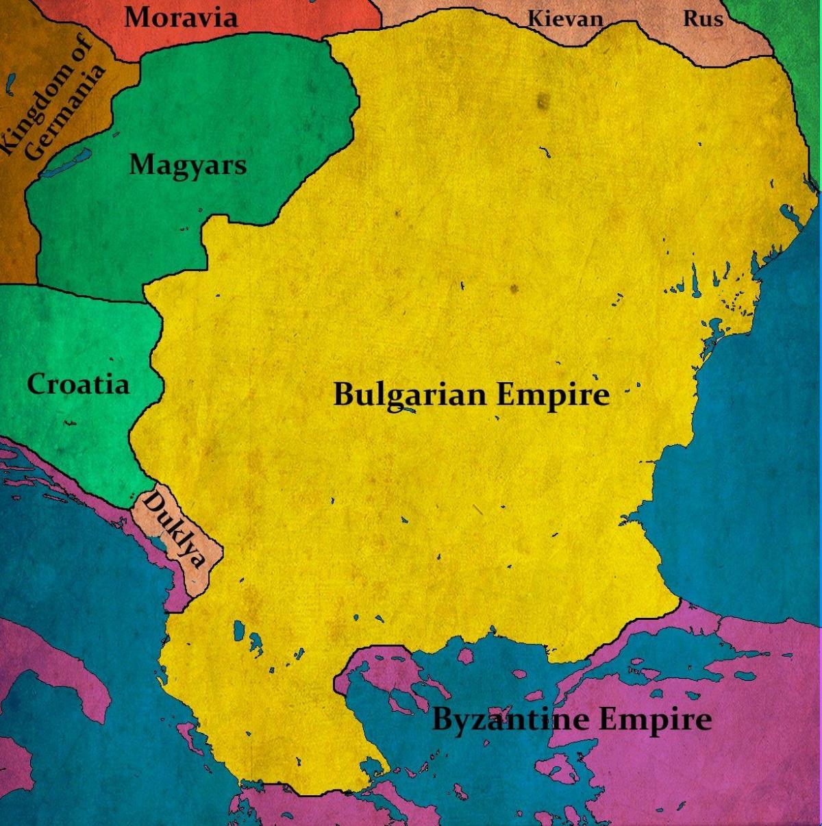 Mapa histórico de Bulgaria