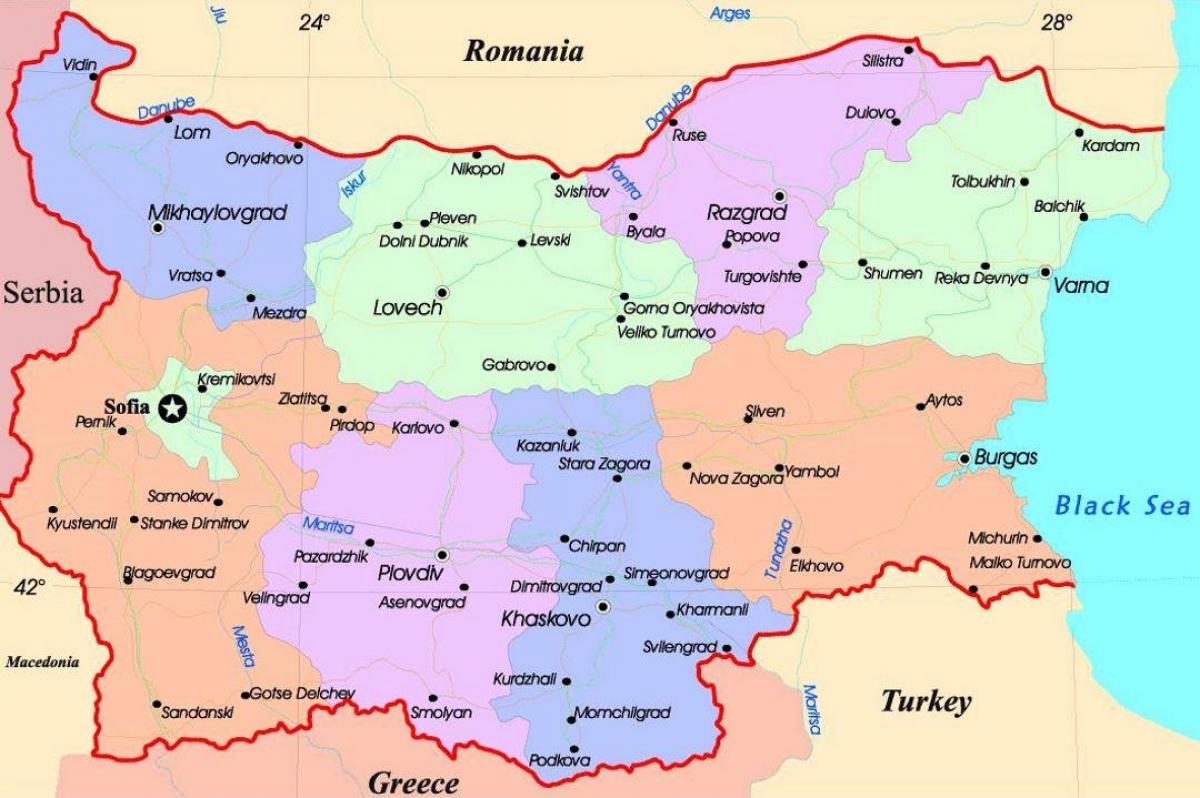 Mapa de la capital de Bulgaria